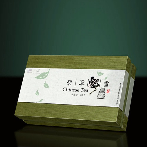 飲品包裝設計-碧潭飄雪茶葉包裝禮盒設計|成都茶葉禮品盒內袋包裝設計公司