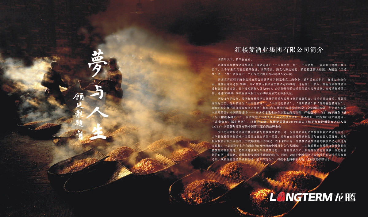 紅樓夢(mèng)酒業(yè)集團公司宣傳畫(huà)冊設計|宜賓白酒公司宣傳冊設計