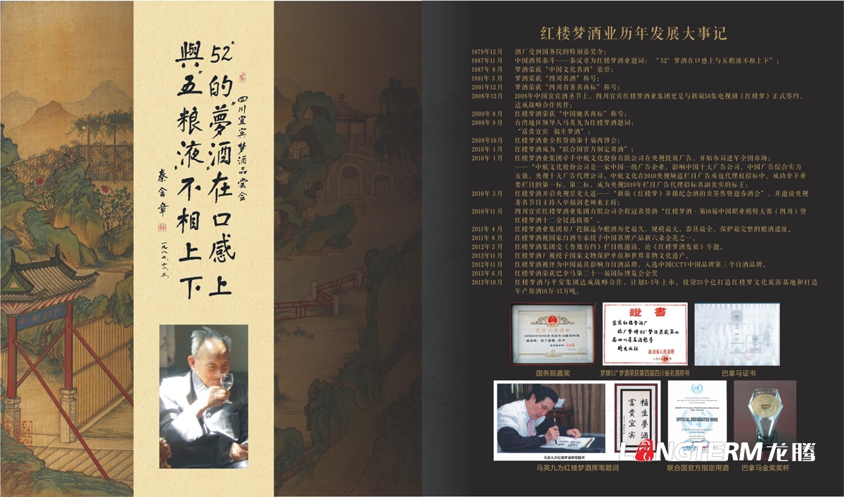 紅樓夢(mèng)酒業(yè)集團公司宣傳畫(huà)冊設計|宜賓白酒公司宣傳冊設計