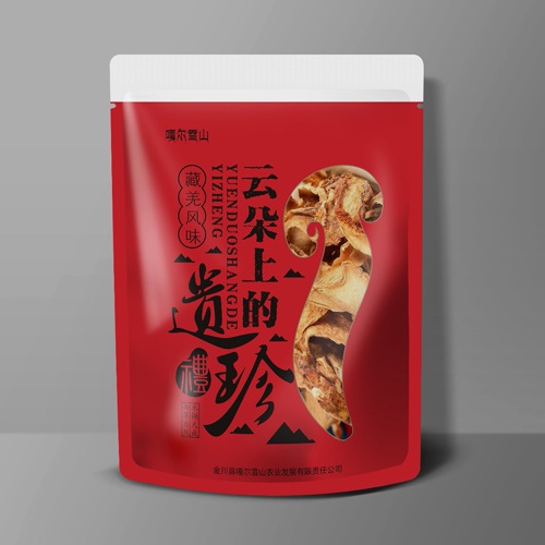 食品包裝設計-云朵上的遺珍藏羌風(fēng)味菌類(lèi)包裝設計|山珍菌類(lèi)干貨藏族羌族理縣金川阿壩理縣特色產(chǎn)品包裝設計