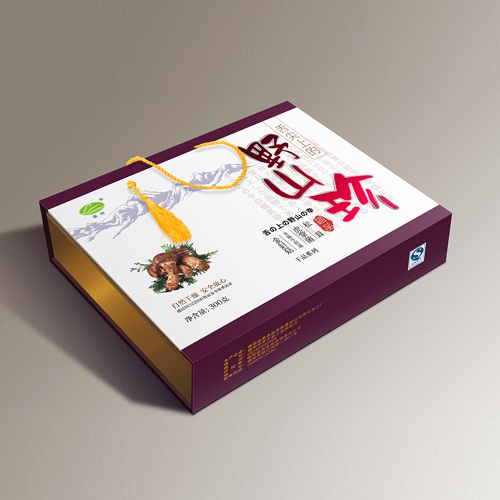 保健品包裝設計-野山珍包裝設計|金針菇牛肝菌虎掌菌松茸菌類(lèi)禮盒包裝設計效果圖
