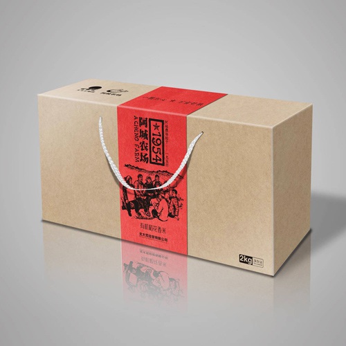 食品包裝設計-阿城農場(chǎng)有機稻花香米包裝設計|大米小米特色農產(chǎn)品土特產(chǎn)包裝設計效果圖