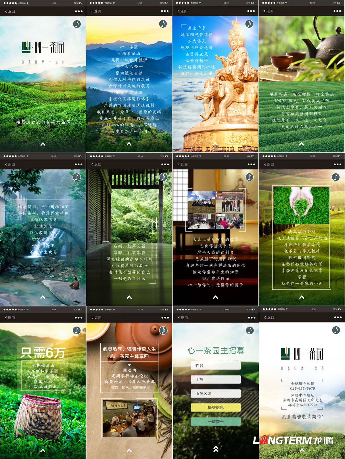 心一茶園H5宣傳設計|茶葉公司H5電子招商項目宣傳資料設計制作