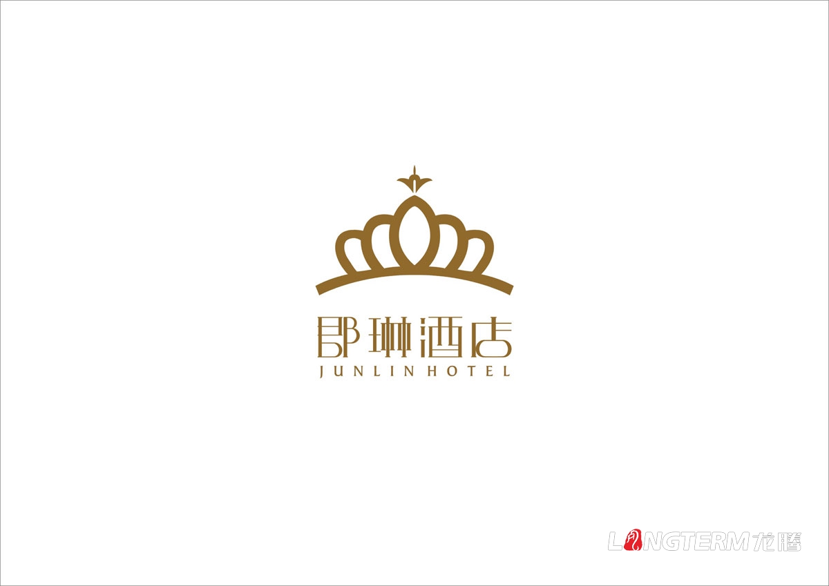 郡琳酒店LOGO標志商標設計|酒店VI創(chuàng  )意視覺(jué)形象設計|成都大酒店飯店創(chuàng  )意設計公司