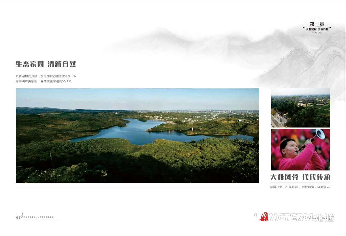 丹棱縣鄉村公園招商推介會(huì )手冊設計|中國大雅家園生態(tài)清新自然旅游發(fā)展宣傳冊設計效果圖