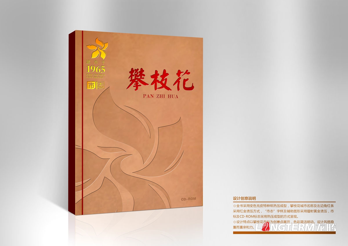 攀枝花市志光盤(pán)包裝設計|城市市志禮盒包裝設計效果圖|市志CD-ROM光盤(pán)光碟禮品盒手提袋設計方案