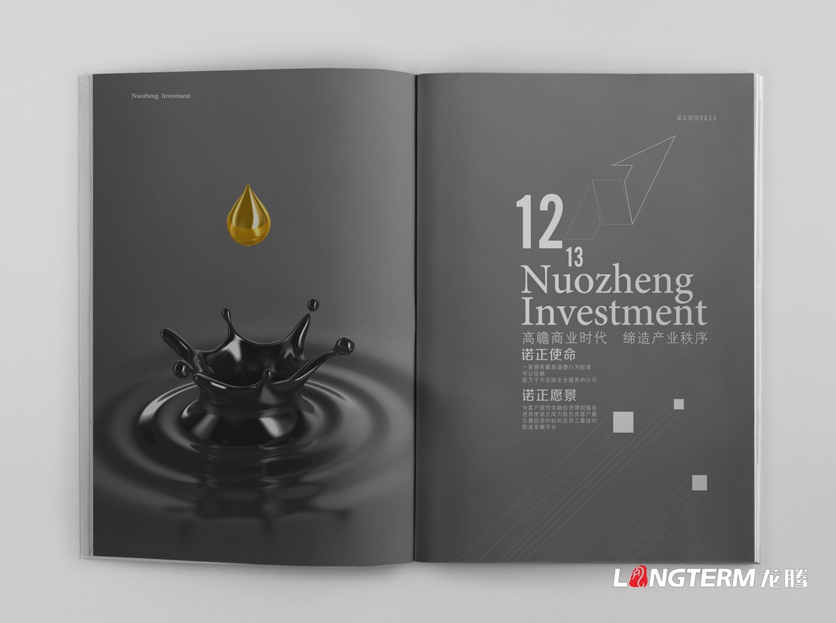 四川投資管理公司形象宣傳冊設計效果圖|投資管理企業(yè)品牌畫(huà)冊設計印刷制作