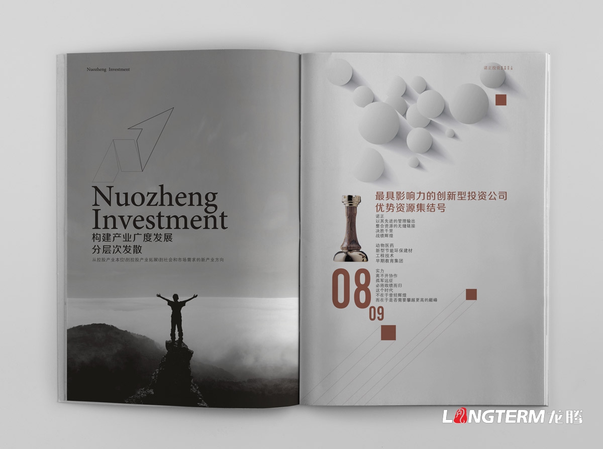 四川投資管理公司形象宣傳冊設計效果圖|投資管理企業(yè)品牌畫(huà)冊設計印刷制作