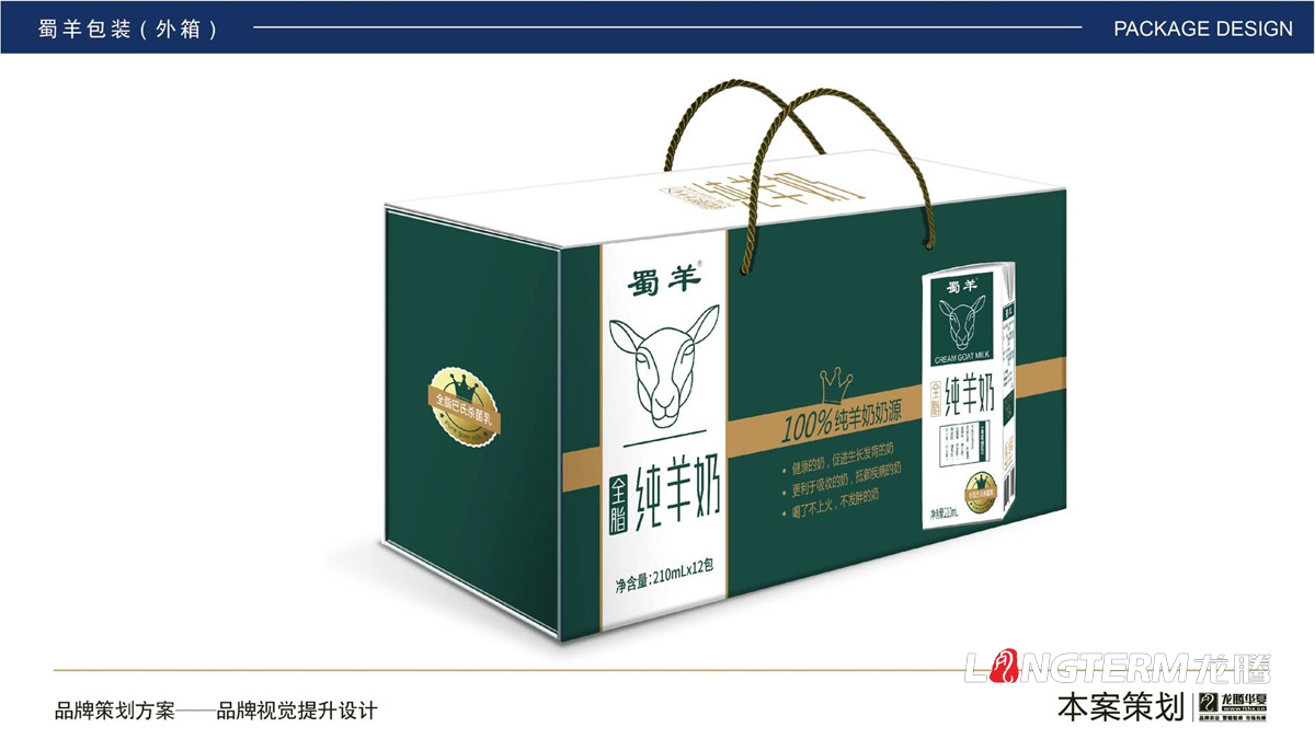 全脂純羊奶利樂(lè )包及外箱包裝盒設計_卡通手繪特色四川純羊奶包裝箱設計方案_羊奶包裝視覺(jué)元素提煉