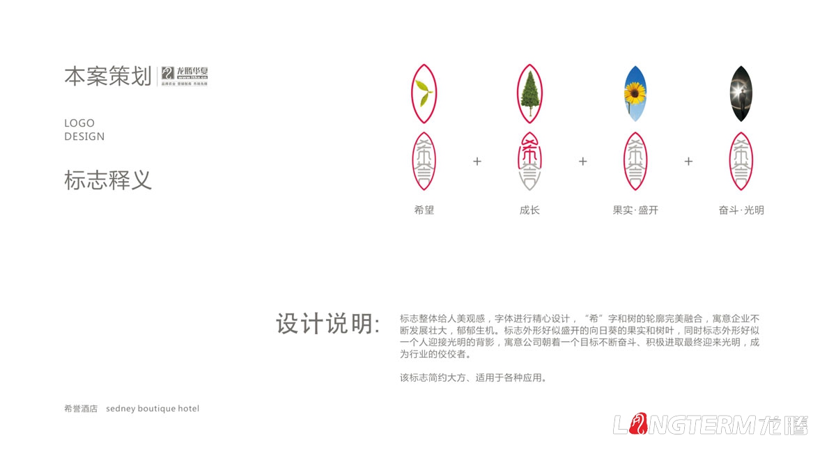 希譽(yù)酒店品牌LOGO及VI應用設計_酒店品牌視覺(jué)形象標志圖案字體設計公司