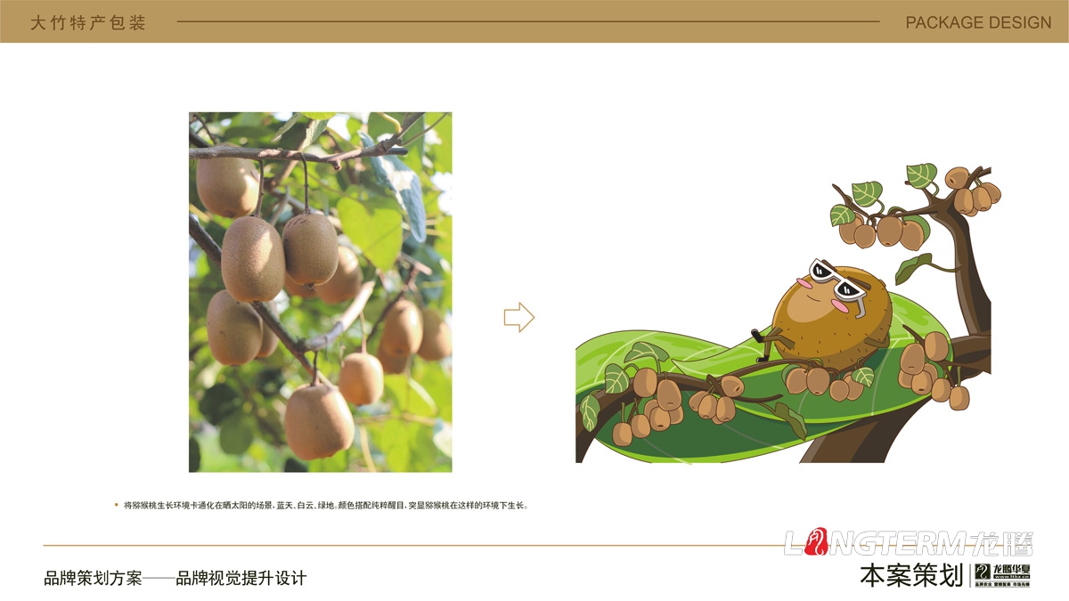 大竹特產(chǎn)紅心獼猴桃水果包裝設計_農產(chǎn)品快遞盒包裝箱設計公司