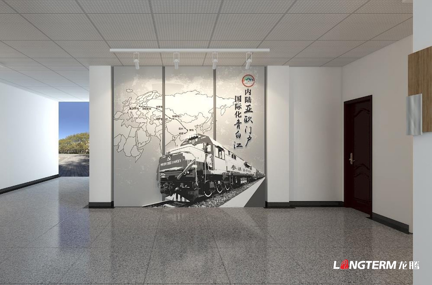 成都政府機關(guān)辦公走廊文化設計