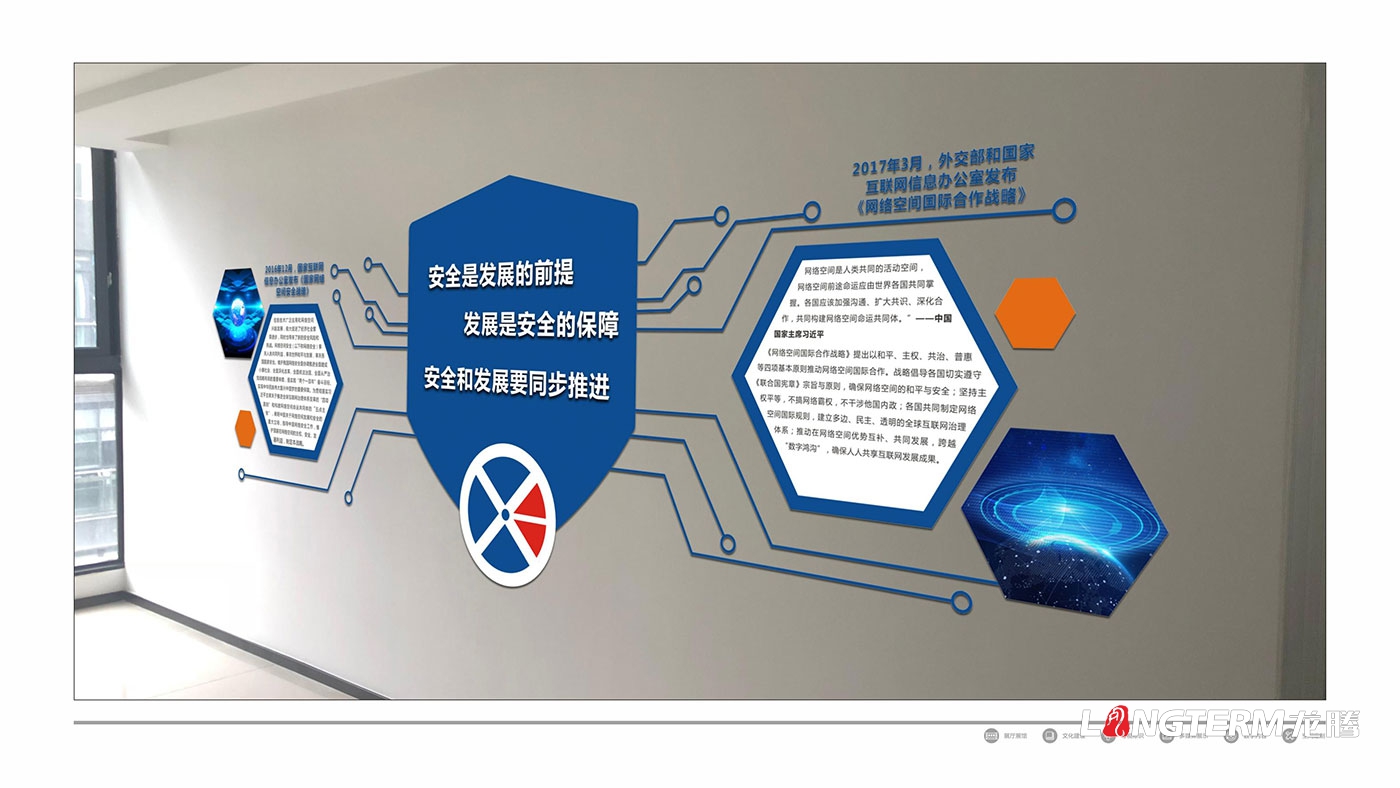 中成基業(yè)消安智能網(wǎng)絡(luò )安全技術(shù)文化墻設計效果